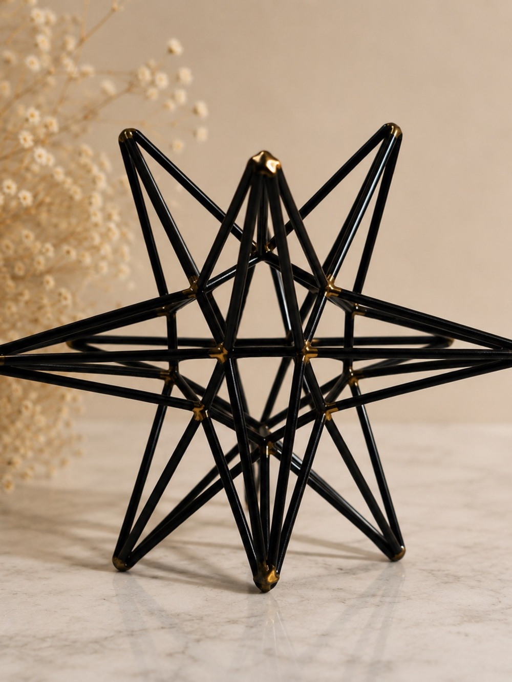 Marshalls Black and Gold Starburst Metal Table Accent
